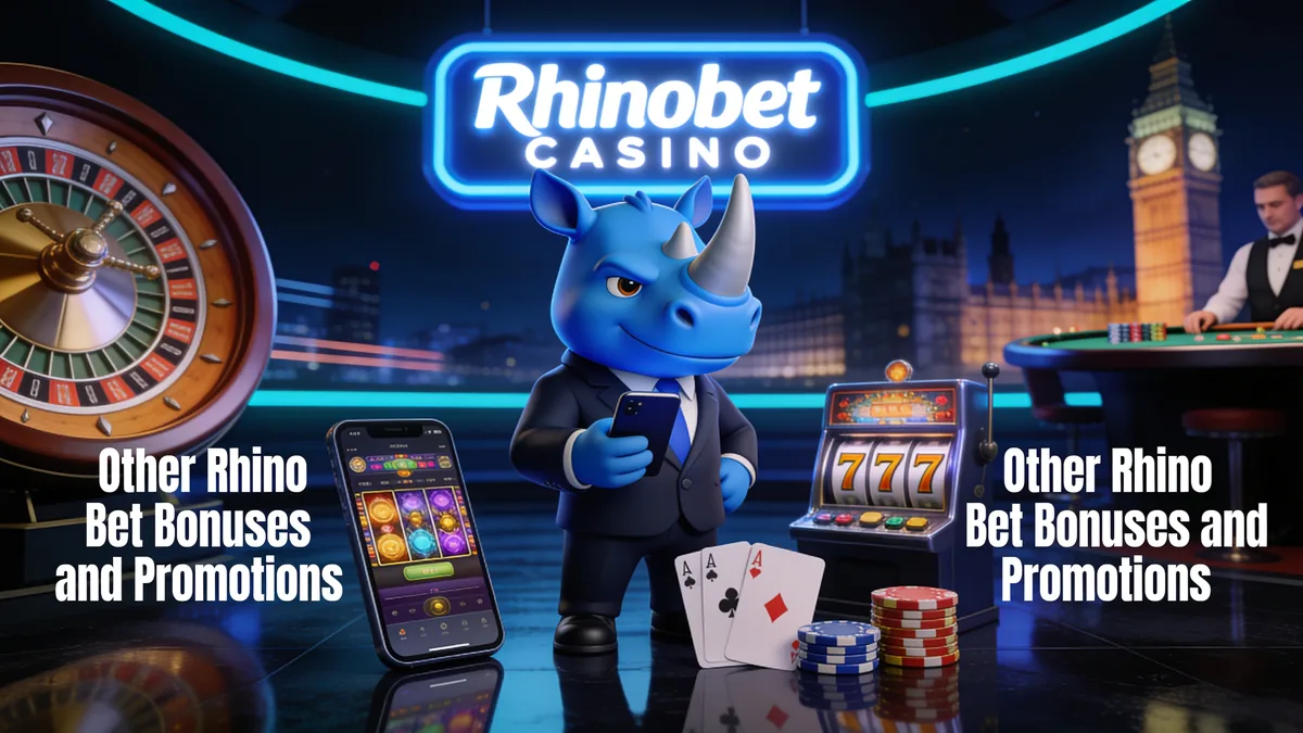 Other Rhino Bet Bonuses and Promotions: rhinobet guide for players in the UK